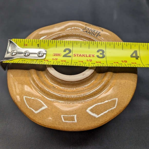 Yankee Candle Ceramic Tan & Brown Leaves Fall Autumn Small Candle Topper - Picture 8 of 9